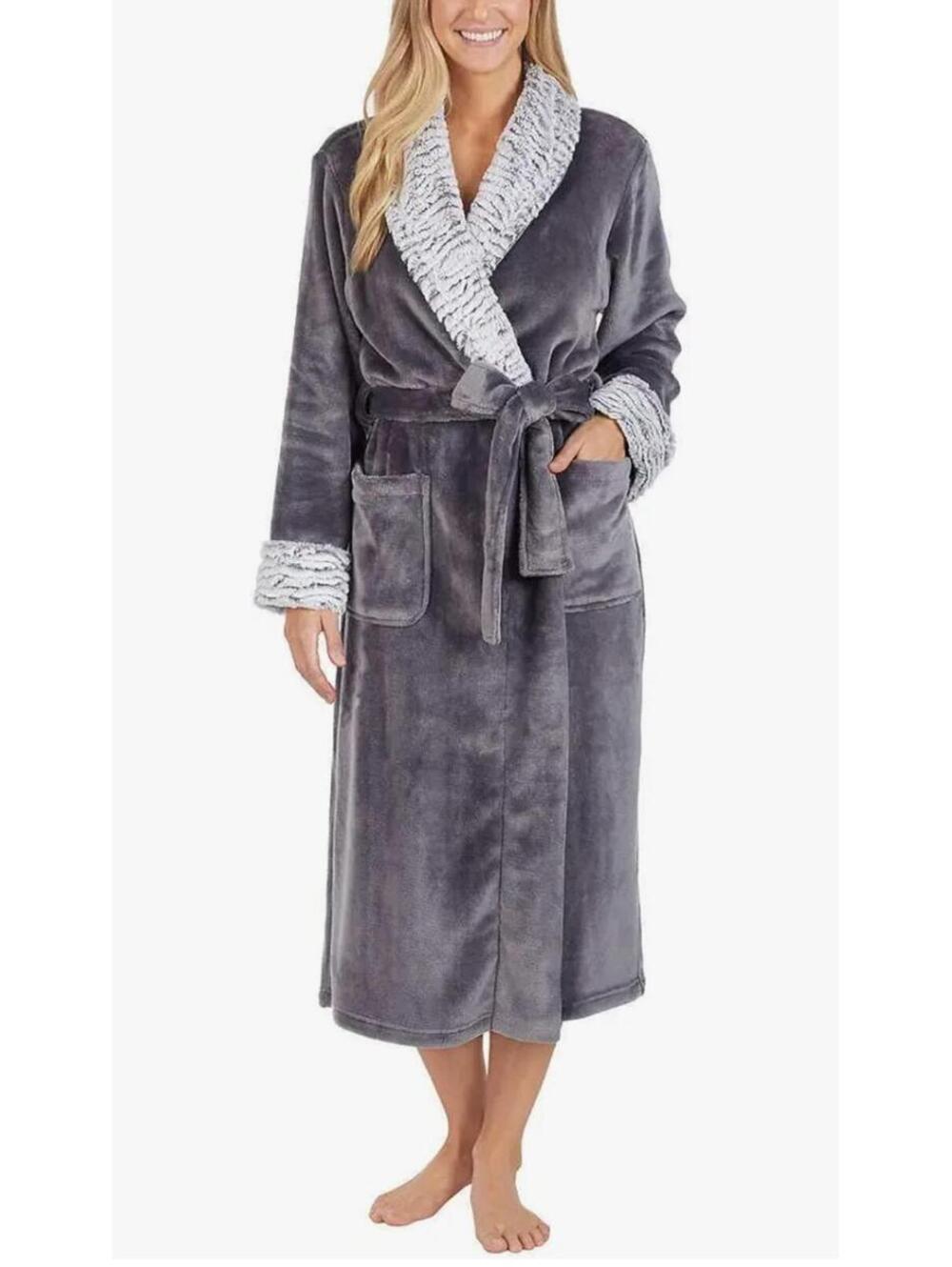Womens Carole Hochman PLUSH WRAP ROBE MEDIUM ~ Plum ~ NWT Birthday Mothers Day